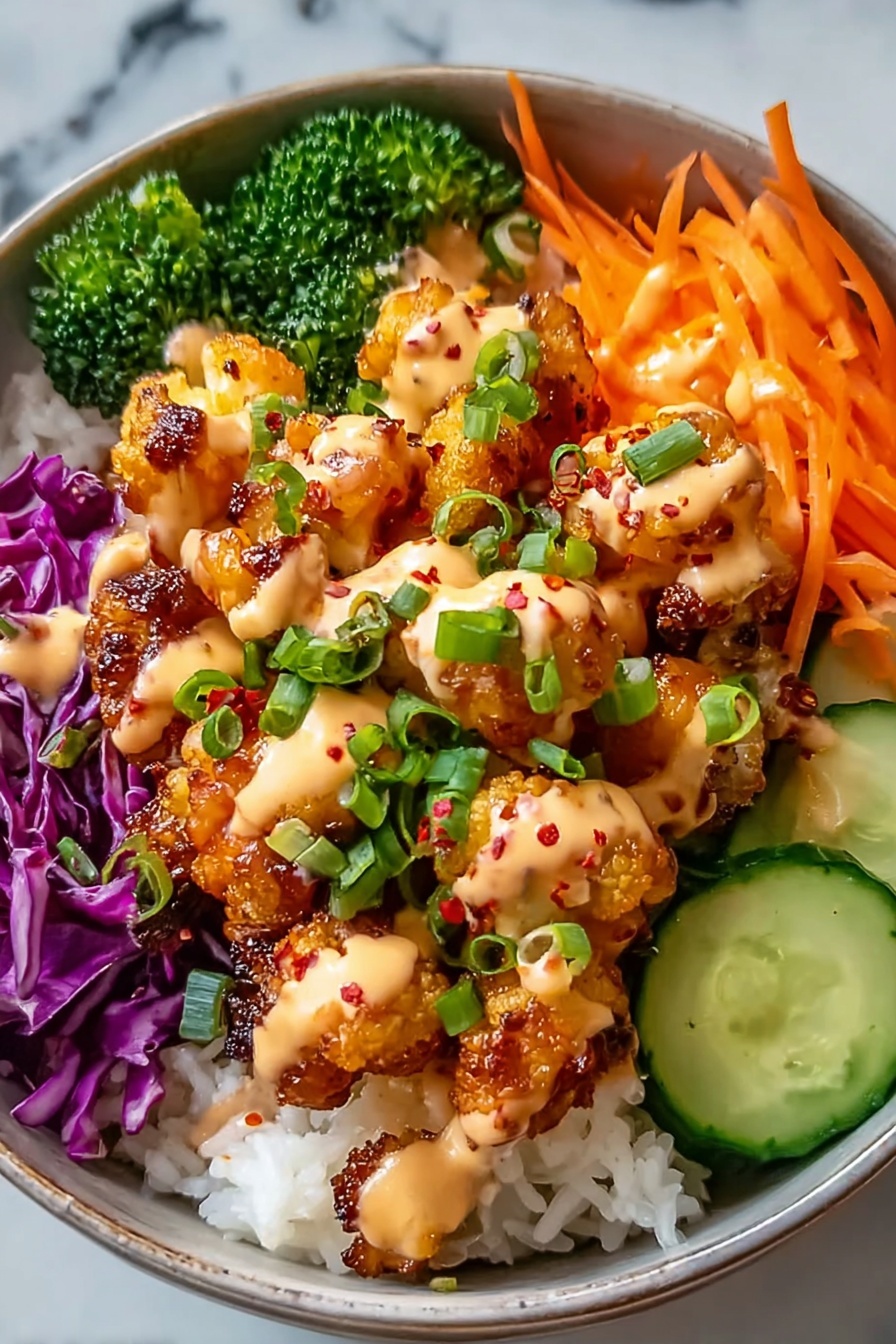 Bang Bang Chicken Bowl Recipe - Serving