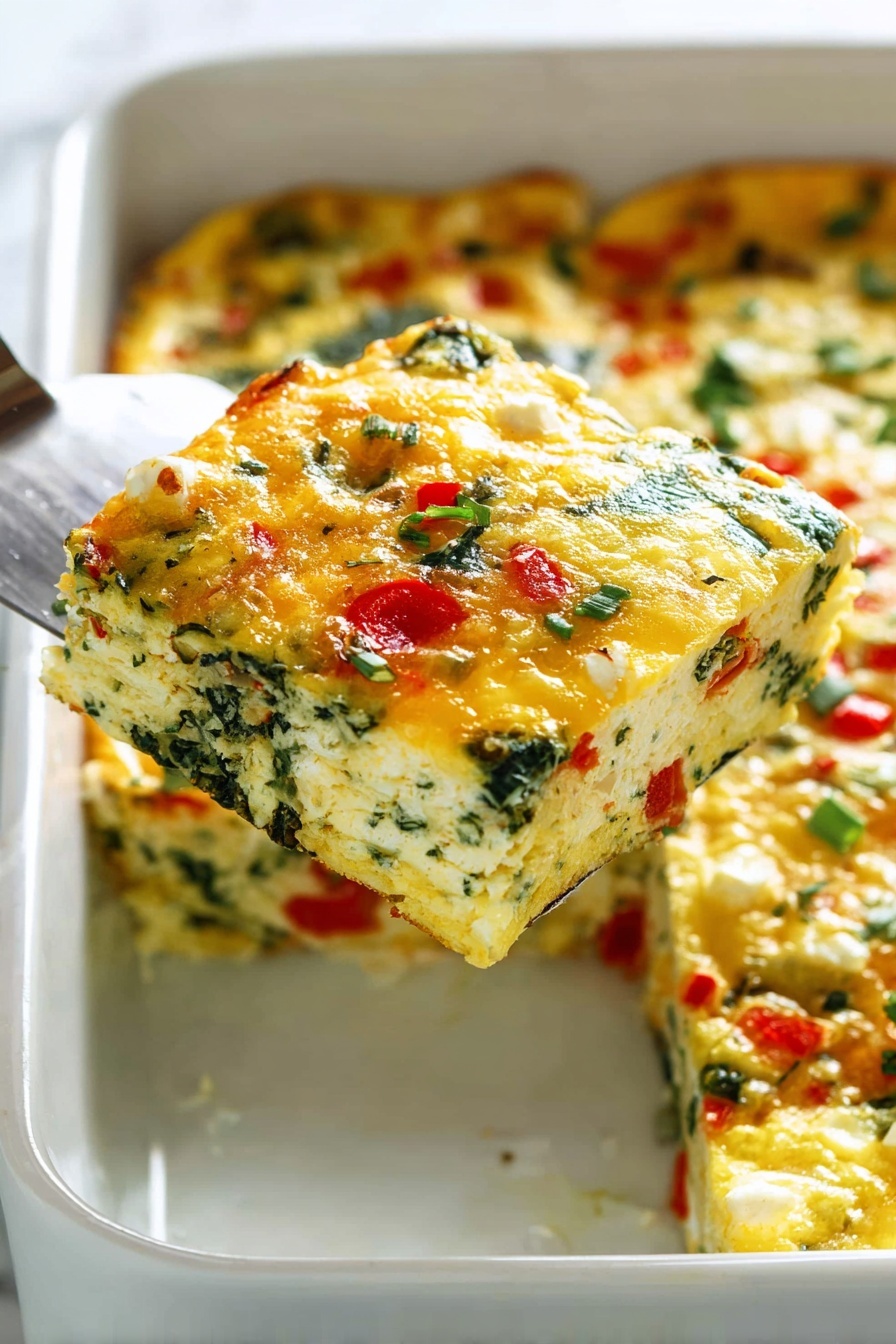 High-Protein Cottage Cheese Egg Bake Recipe - Serving