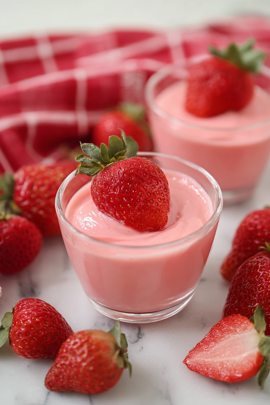 Creamy Greek Yogurt Strawberry Jello Recipe - Serving