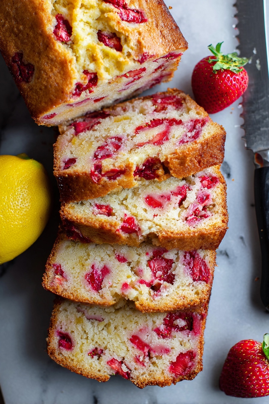 Strawberry Lemonade Bread Recipe - Serving